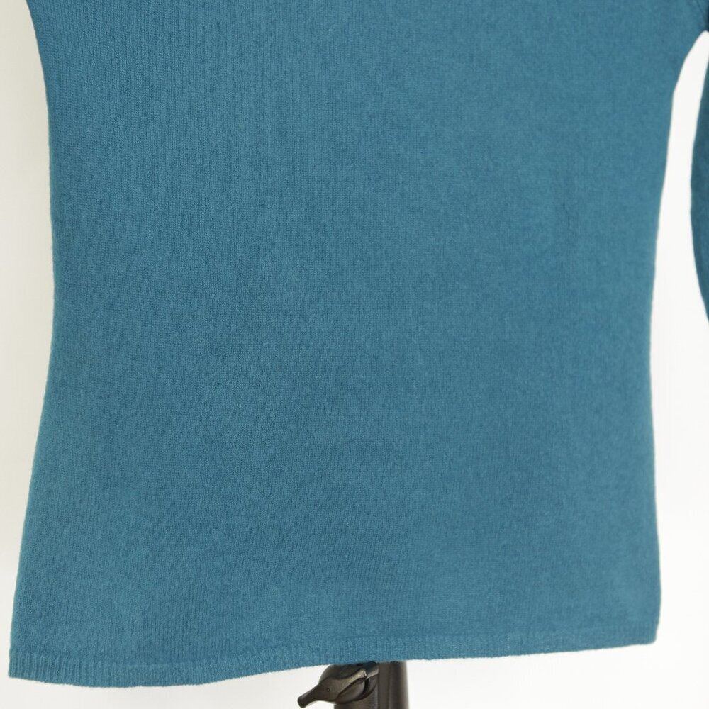 InCashmere 100% Cashmere Blue Boatneck 3/4 Sleeve Pullover Sweater Sz S - Picture 4 of 12